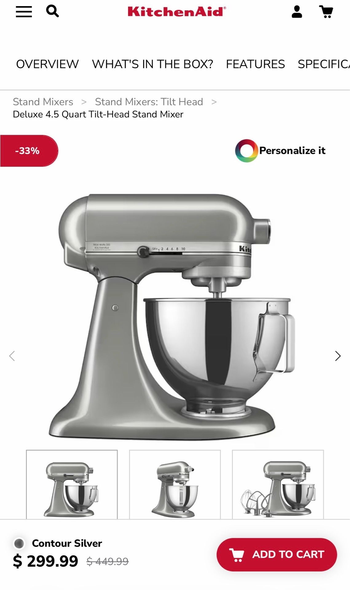 KitchenAid Mixer w/ Pasta Roller