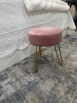 Light Pink Stool/ Ottoman
