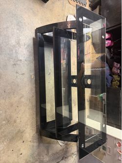 Glass entertainment center