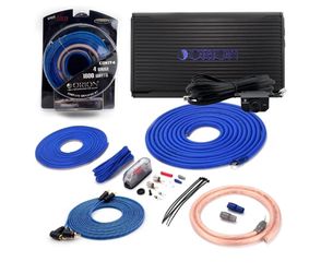 Orion CEA1200.1D Class-D Monoblock Subwoofer Amplifier + COKIT4 4 Gauge Amp Wiring Kit Combo, 4800W Max, 1200W RMS Car Audio Amp Install Bundle
