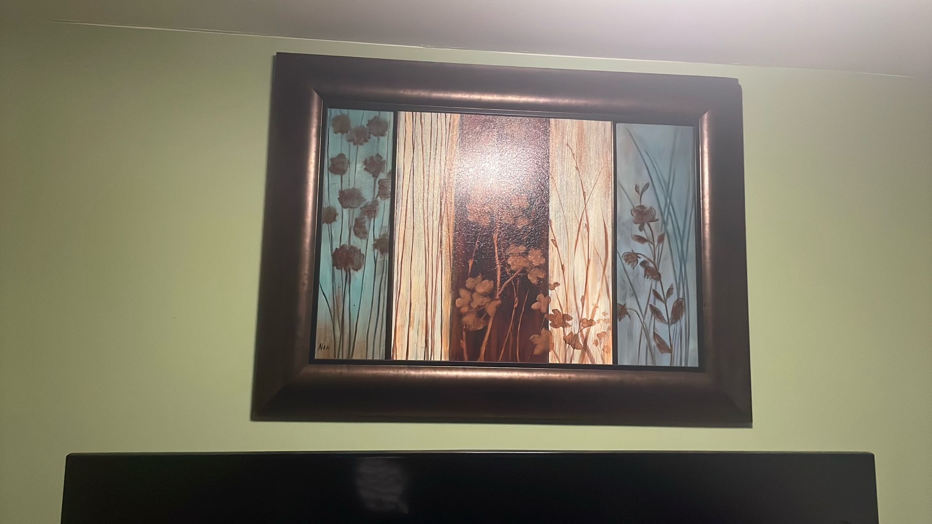 Wood Blue And yellow Frame