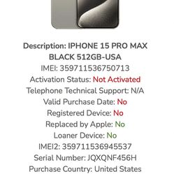 A Brand New iPhone 15 Pro Max. 