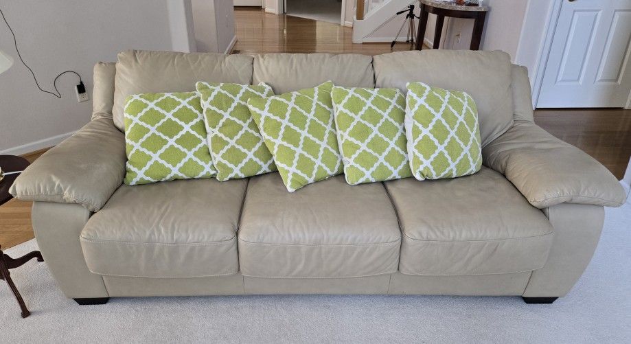 Leather Sofa w/Pull Out Bed