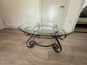 Glass And Bronze Coffee Table 