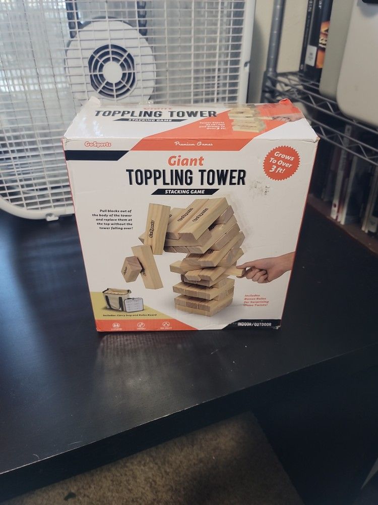 Giant toppling tower stacking game just like janga