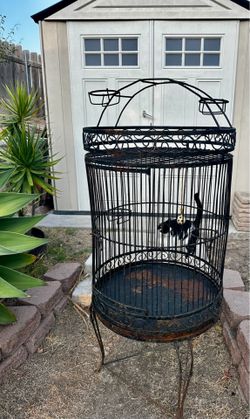 Large rod, iron birdcage