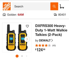 New DeWalt walkie talkies