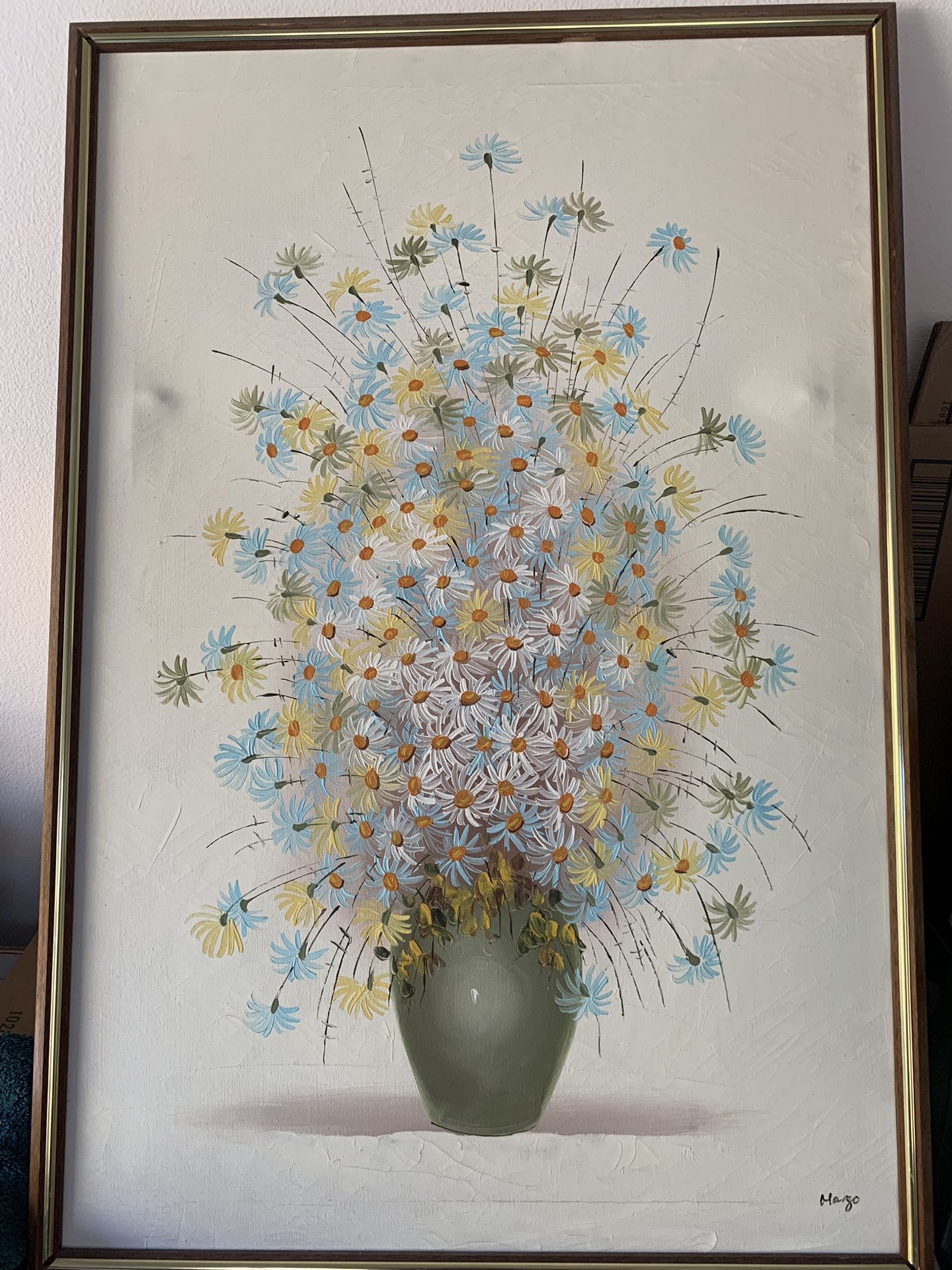 Floral Oil Painting With Vase By Margo