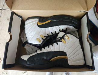 Air Jordan 12 Retro (GS) White/Gold/Black 6.5Y