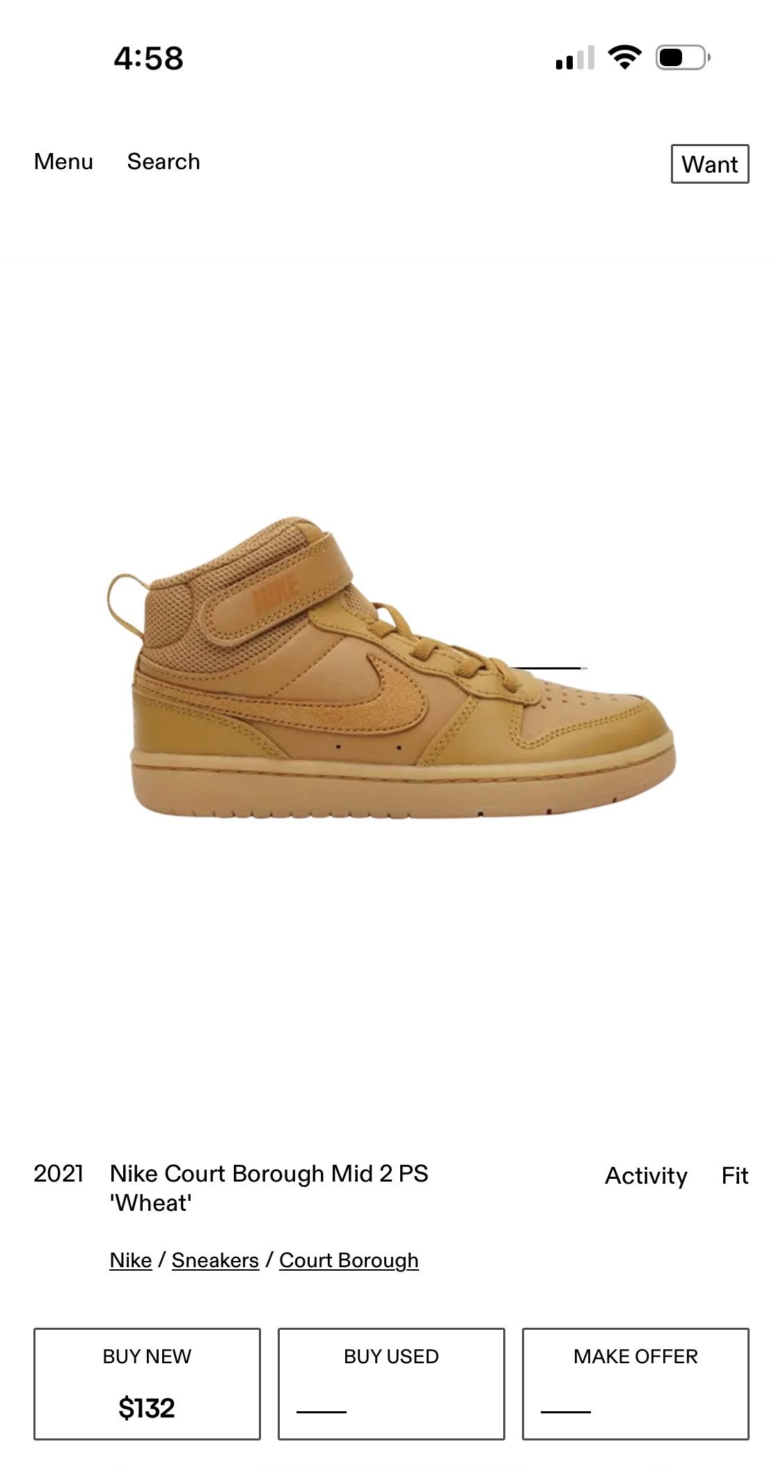 Nike Ps Borough 2 Wheat
