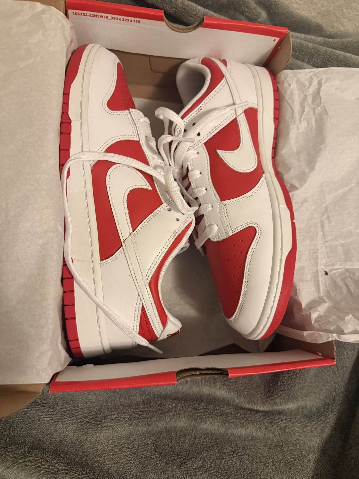 Nike Dunk Low Retro. University Red/White. Size 12