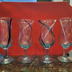 Set Of 4 Hurricane Glasses