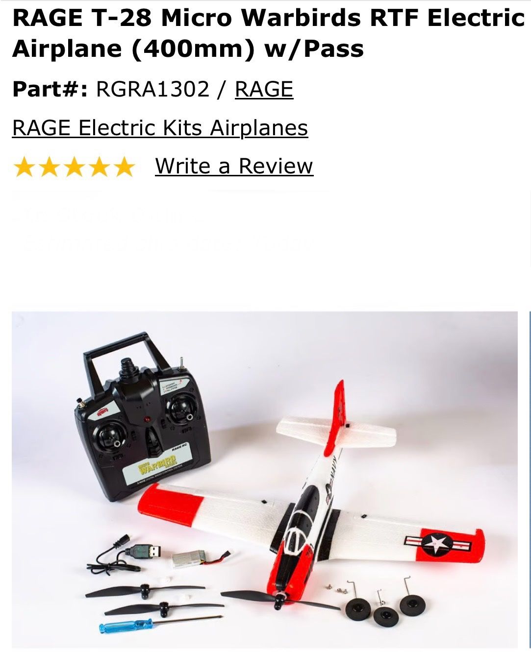 Rage RC Plane For Both Beginners And Professionals Based On Its Performance And Best Review From All Over The World Whom Has Purchased It.