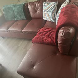 Couch Leather L Shape  