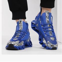 Tenis Deportivos Para Correr Parte Superior De Malla Suela De Diseño Ondulado  Para Hombre Size 9.5 