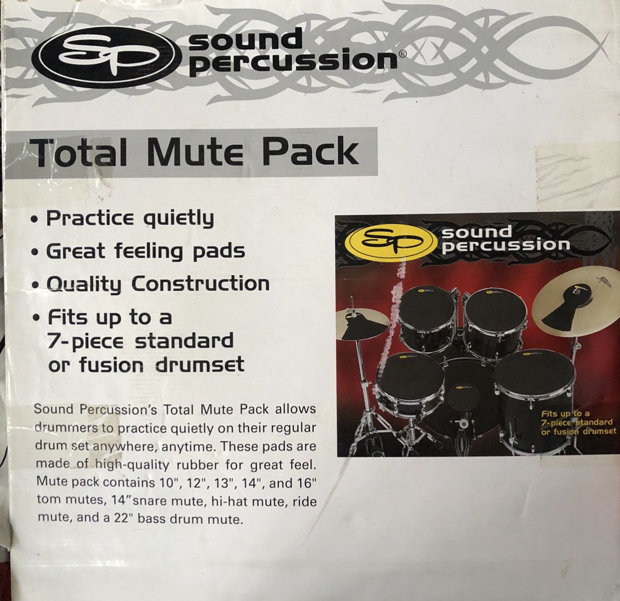 Drum pads 7-Piece standard or Fusion drum set