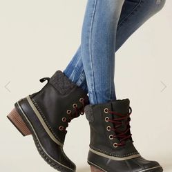 Sorel Slimpack™ II Waterproof Leather Boot size 9.5 Black women 9.5
