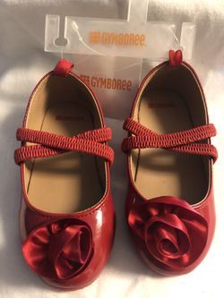 New Gymboree Rosette toddler girl Red shoes size 6