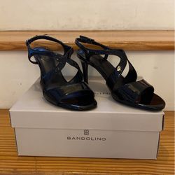 Black Patten Leather Bandolino Shoes, Size 6.5