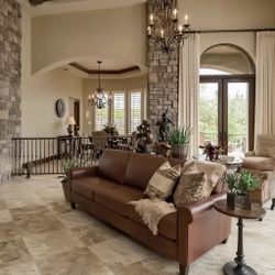 Free Delivery Leather Larsen Couch 