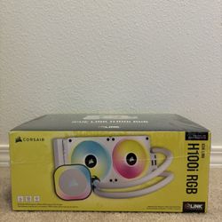 CORSAIR iCUE LINK H100i RGB Liquid CPU Cooler - QX120 RGB Fans - White