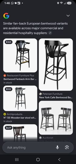 2 Beautiful Fanback  Italian Bar Stools