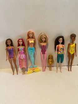 Newer Barbie Dreamtopia mermaid, princess, and swimsuit dolls