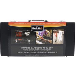Mr. Bar-B-Q 94069Y 20 Piece BBQ Grill Set | The Ultimate Barbeque Grill Tool Set | Rugged Plastic Storage Case | 20 Individual Pieces | Extra Sturdy S