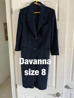 Women's  long  wool  coat  size  8  -  $20