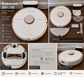 Roborock S51 S5 Robot Vacuum & Mop – Barely Used