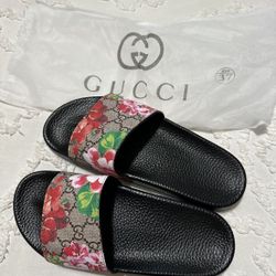 BLOOMS SUPREME FLORAL SLIDE SANDAL Size 7