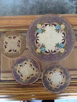 Embroidered coasters