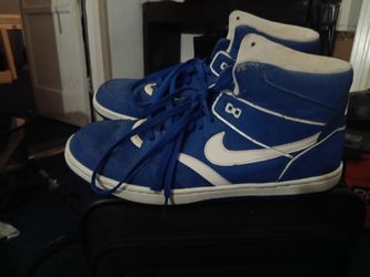 Nike High-Top Sneakers Blue and White