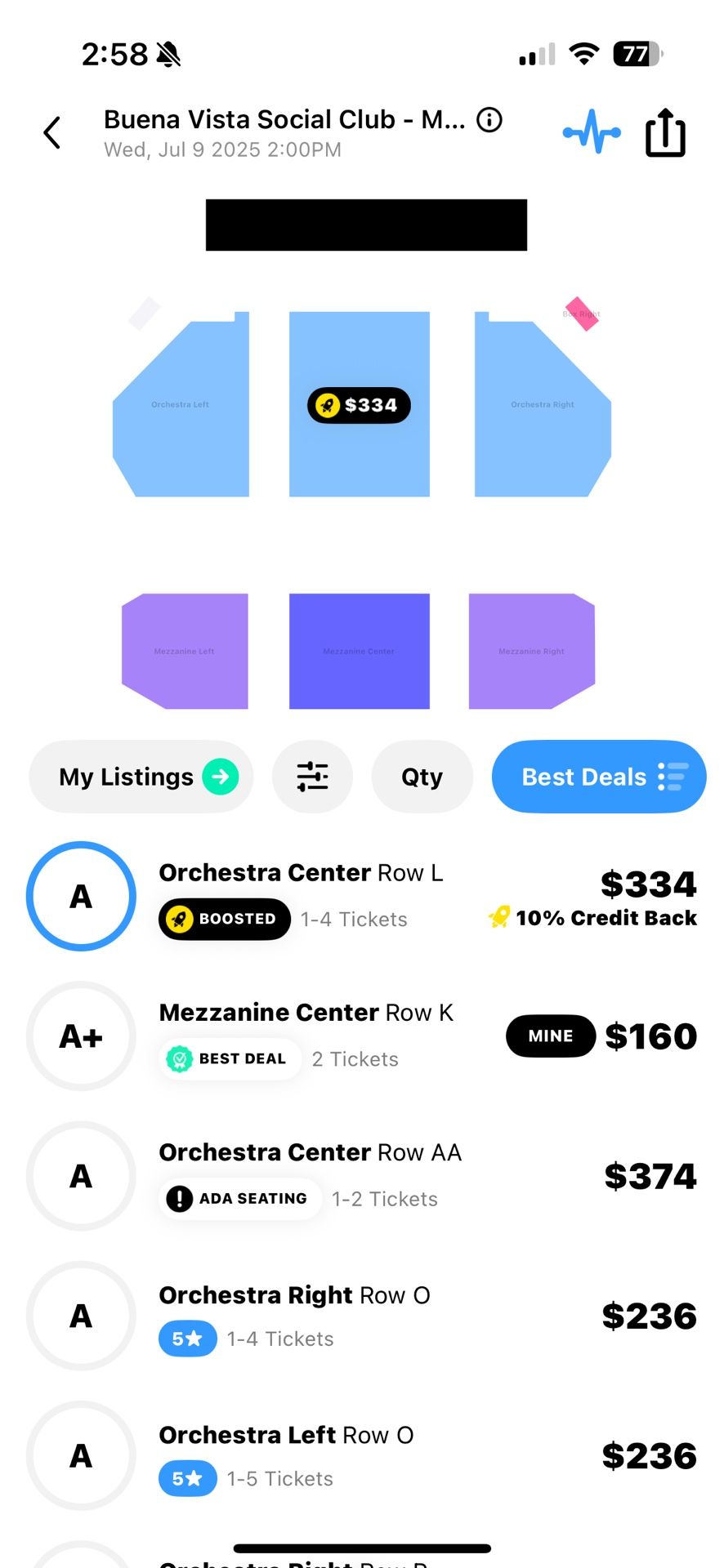 2 Tickets To Buena Vista Social Club 