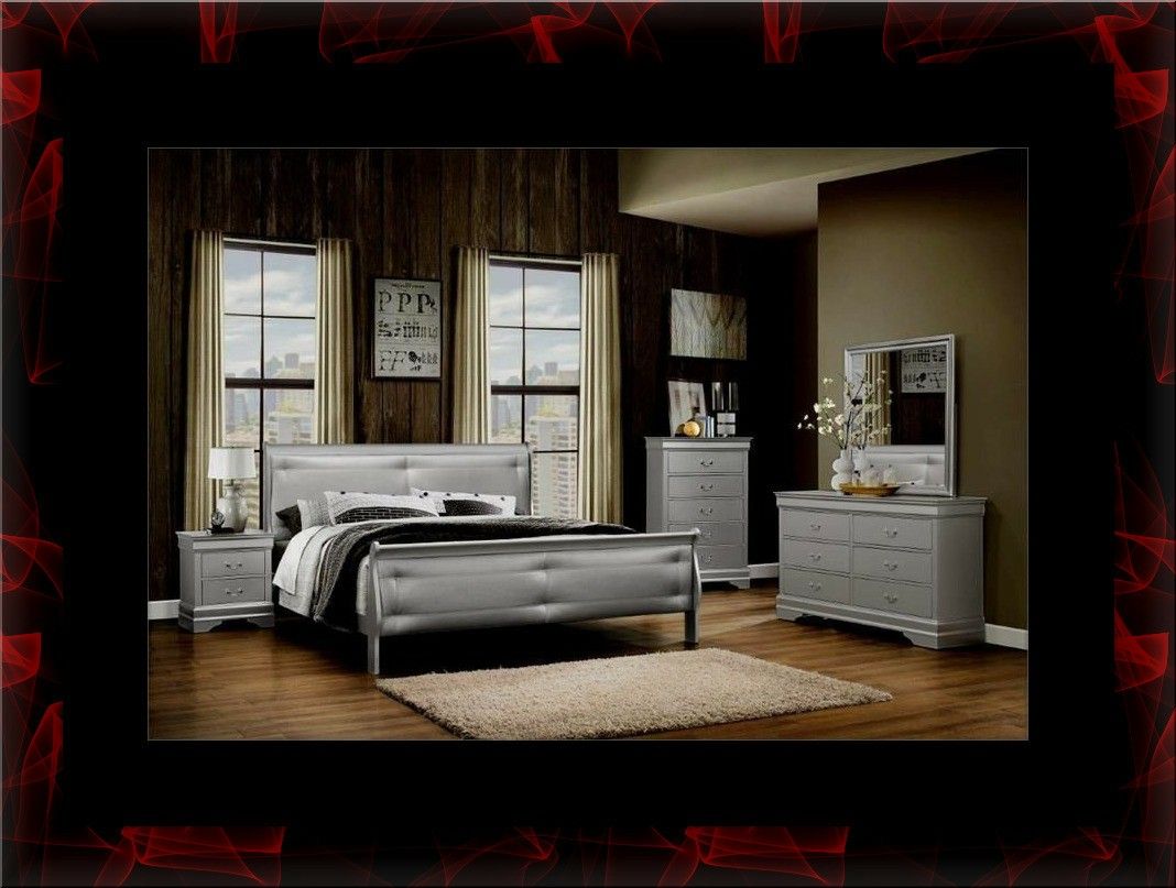 11pc Grey Marley bedroom set with mattress