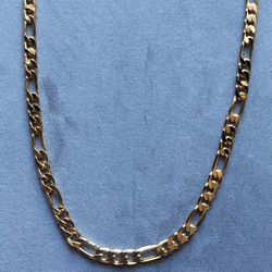 24” Figaro Necklace 5mm 14k Gold Plated *Unisex* Pickup Boca Raton 