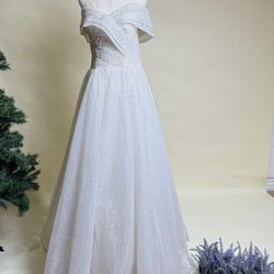 Strapless Beaded Wedding Dress – One Size – Lace-Up Back – Irvine CA Local Pickup Only – $2