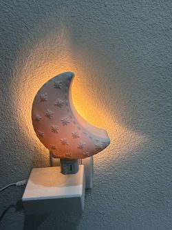 Pottery barn ceramic moon nightlight
