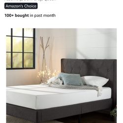 ZINUS Shalini Upholstered Platform Bed Frame - Queen Size 