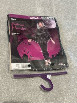 Fun World Spiderweb Poncho Halloween Costume