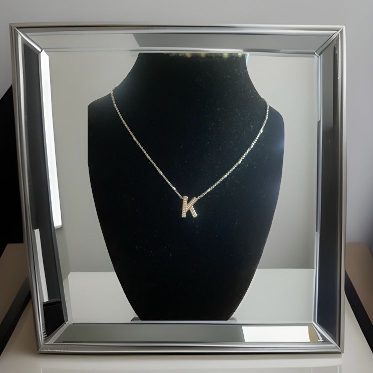 Kendra Scott Letter K Pendant Necklace in Silver
