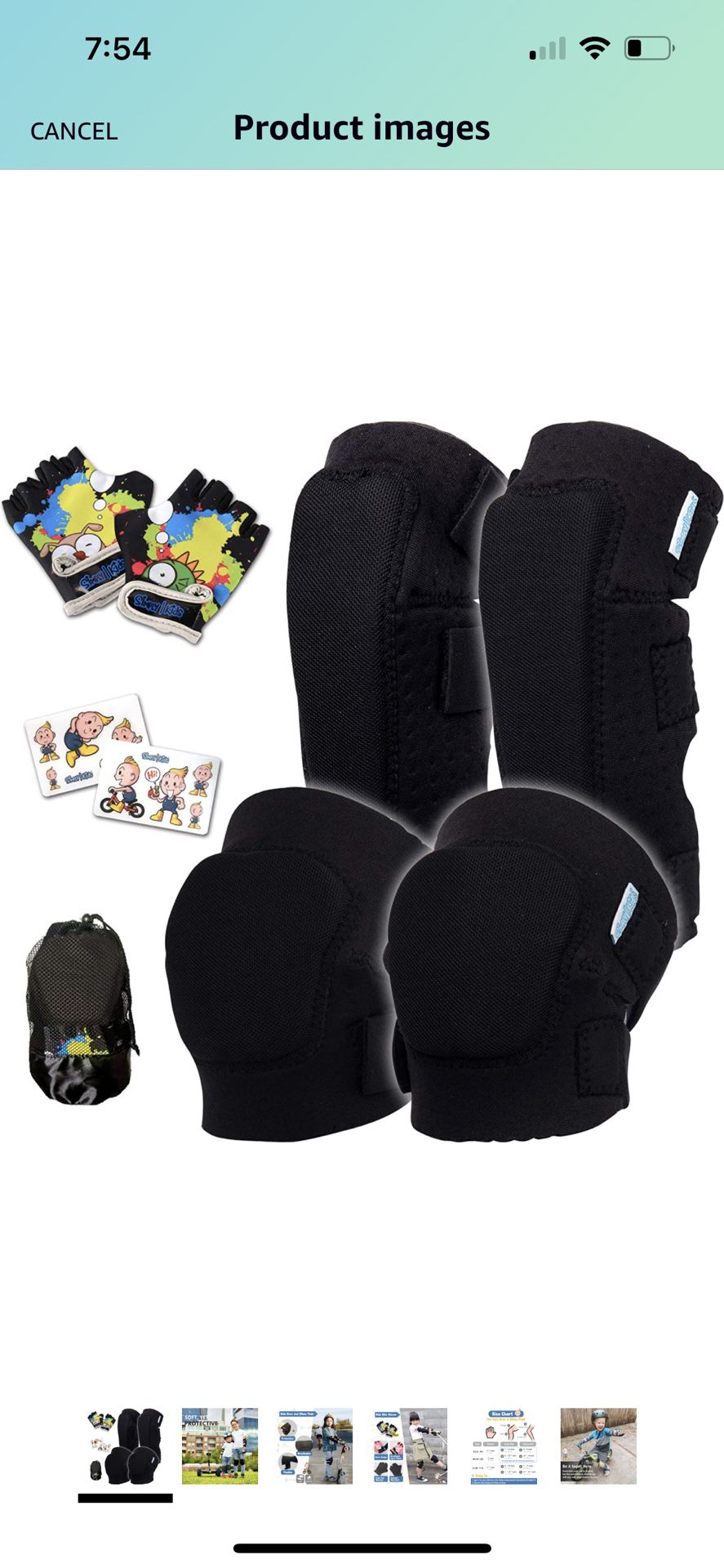 Soft Kids Knee and Elbow Pads with Bike Gloves I Comfortable Toddler Protective Gear Set