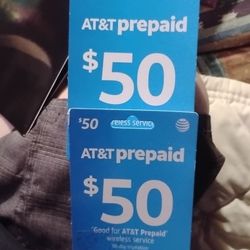 Two $50 Prepaid AT&T Cards
