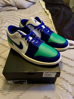 Air Jordan 1 Low Rare Air Sail Deep Royal Blue Size 9