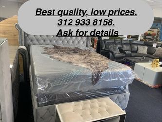 New Mattress, Boxprings & Metal Frame. All Sizes Available. We Have The Best Quaity All New In Plastic. Twin Mattress At $99. Hablamos Espanol.