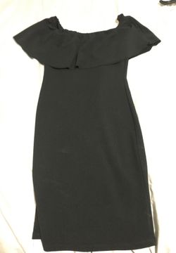 Black over the shoulder dress