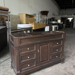 Wyndham Collection Andover 55" Single Bathroom Dark Cherry Vanity