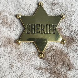 Metal Sherrif Badge Pin Halloween Costume Cosplay
