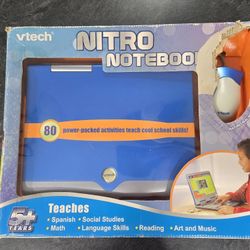 New VTech Nitro Notebook Ages 5+ Educational Teaching Laptop OPEN BOX