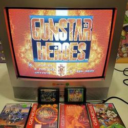 Sega Genesis Video Games Turtles Gunstar Trouble Shooter NBA Jam